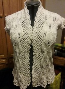Front view of the Leaf & Lace vest