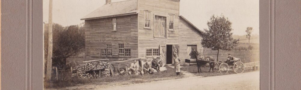 Herb Wheeler's Carpentry Shop, Herb standing in front